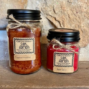 Primitive Mason Jar Candle, Mottled Wax - 16 oz.