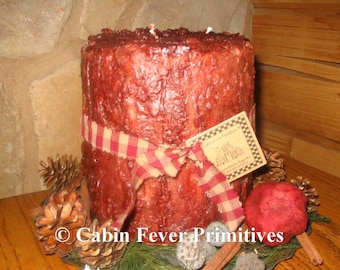 Extra Large 3 wick Grubby Primitive Pillar Candle