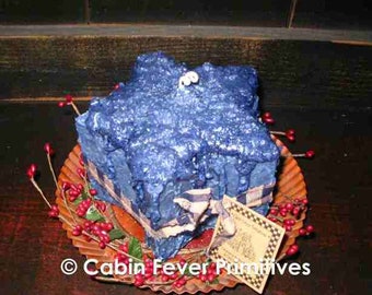 Primitive Grubby Star Candle / Cake Style - 2 sizes