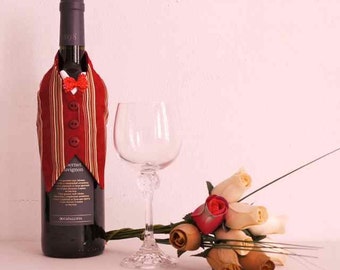 Wein Kellner Weihnachten Weinflasche Cover PDF Instant Download Muster