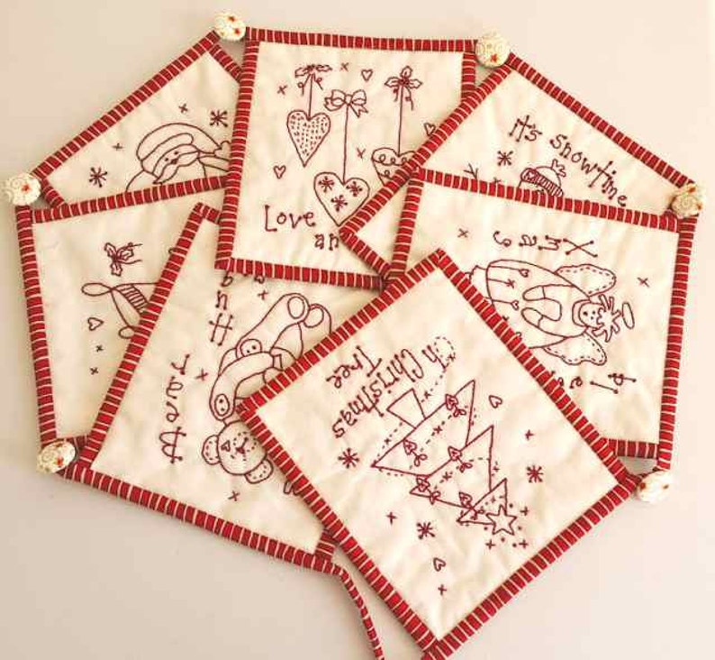 Christmas Stitchery Banner PDF Instant Download Pattern Etsy