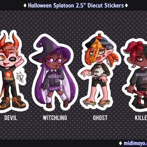 Splatoon Halloween Die Cut Stickers