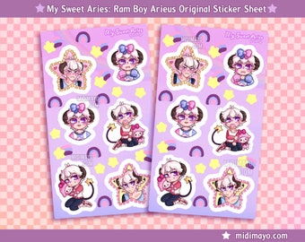 My Sweet Aries: Original Kawaii Pastel Sheep Sticker Sheet
