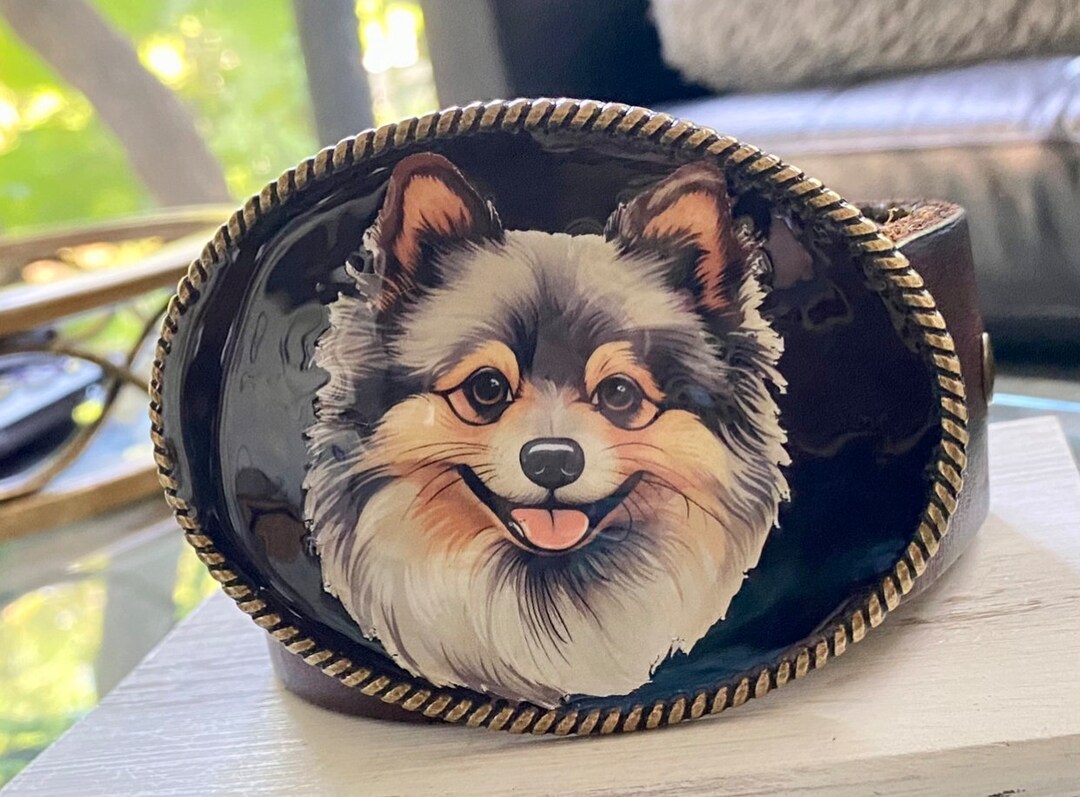 Pomeranian Dog Breed Custom Belt Buckle Etsy