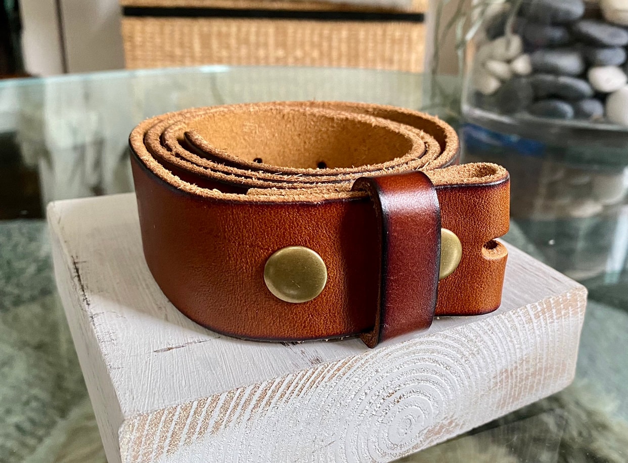 Genuine Leather Belt Strap without Belt Buckle 