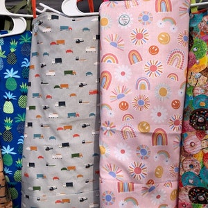 Apron for children, lined, cotton, washable, reversible