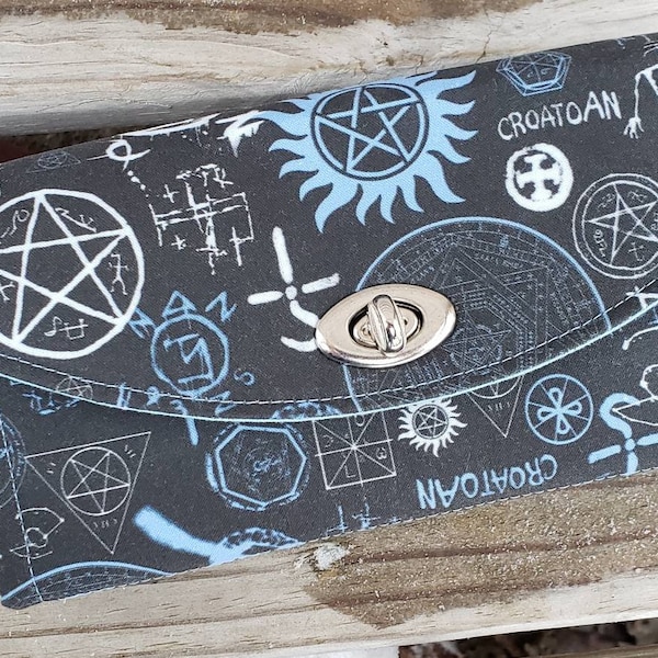 Clearance: Supernatural Inspired Necessary Clutch Wallet, NCW, Fandom Themed Wallet, Fandom Clutch Wallet, ladies Wallet, Cosplay