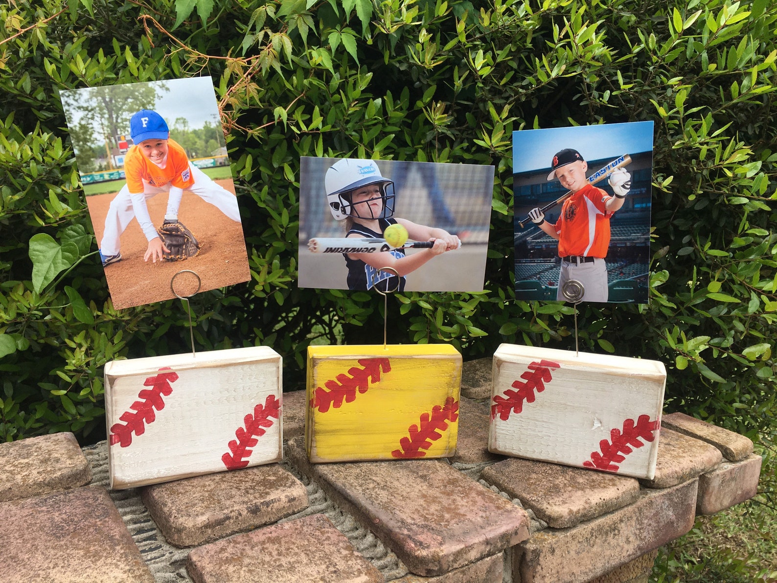 Softball Block Picture Frame Baseball Frame Picture Frame for Kids Room