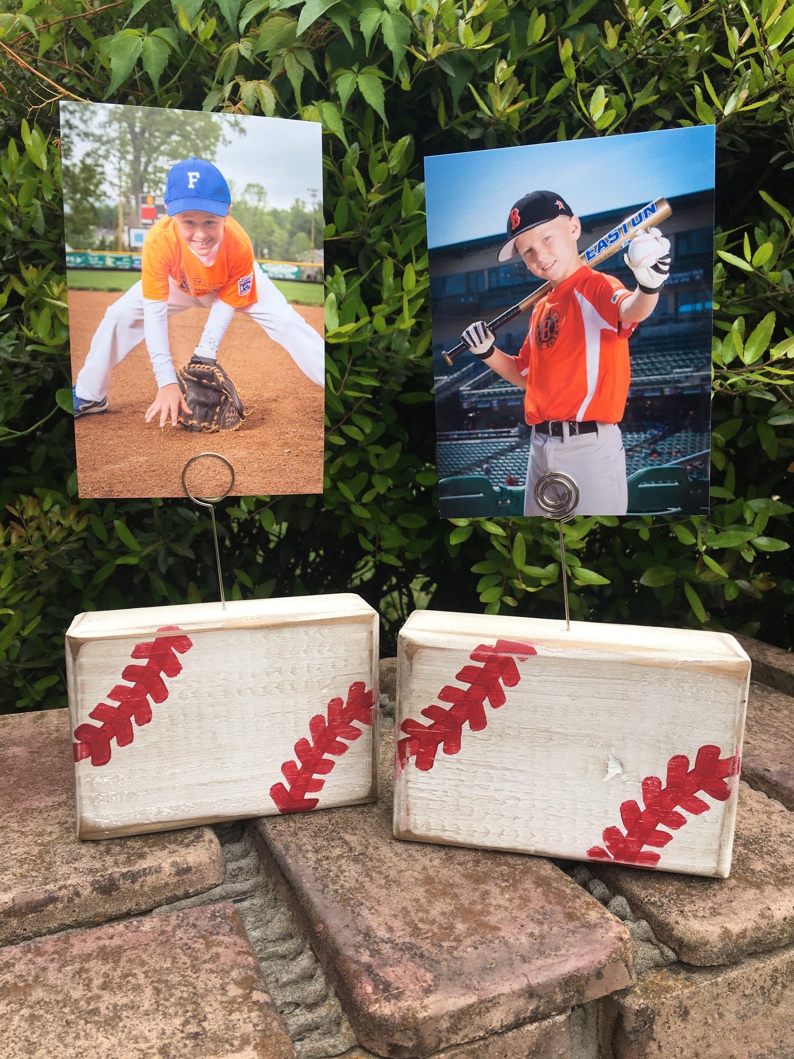 Softball Block Picture Frame Baseball Picture Frame Hand Painted