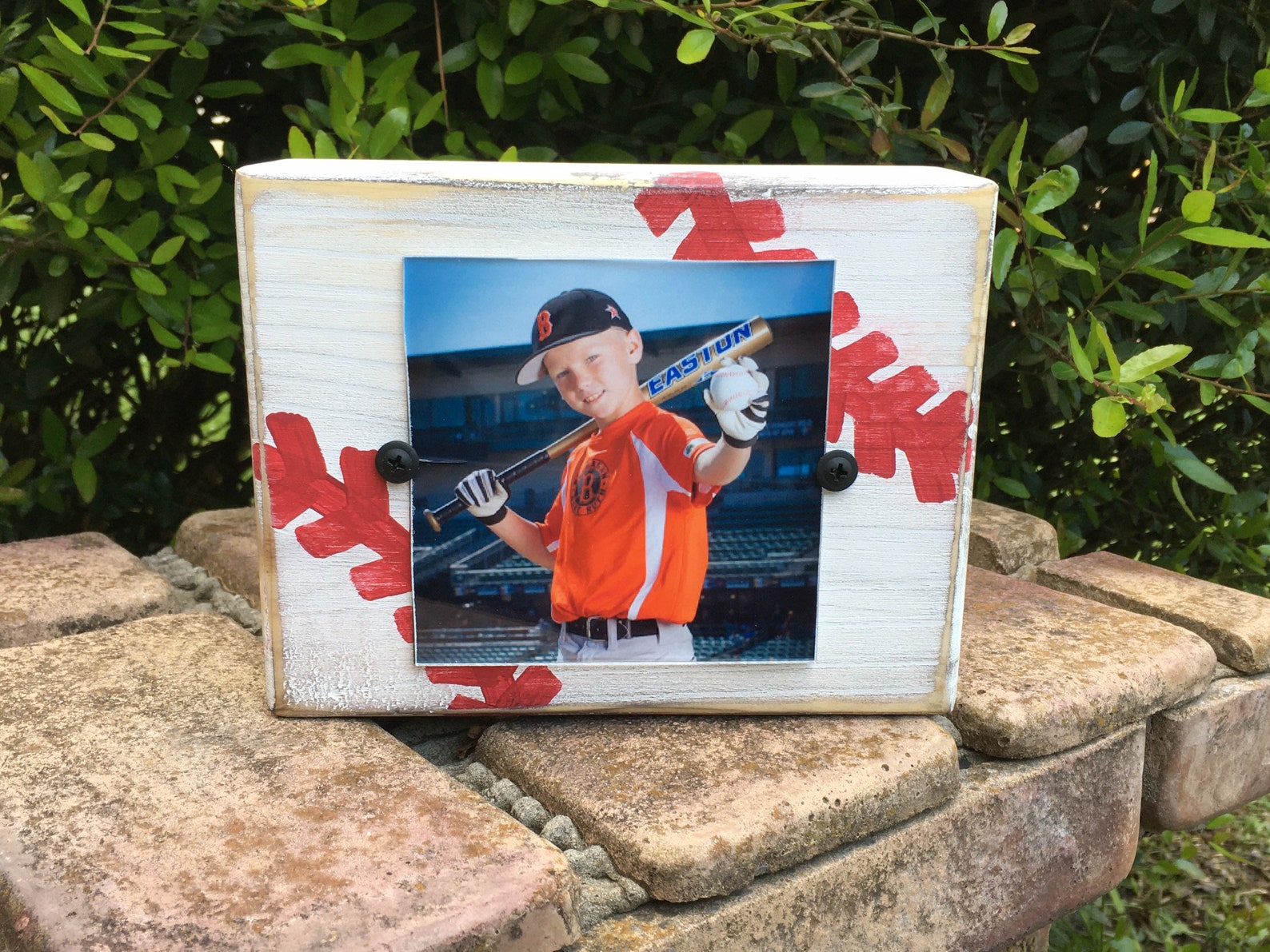 Baseball Block Picture Frame Team Gift Coaches Gift Softball Block Picture Frame Kids Room Decor