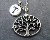 Tree of Life Necklace Tree Nature Keychain Keyring Tree of Life Charm Jewelry Gift for Nature Lover Tree Pendant Necklace Initial Necklace