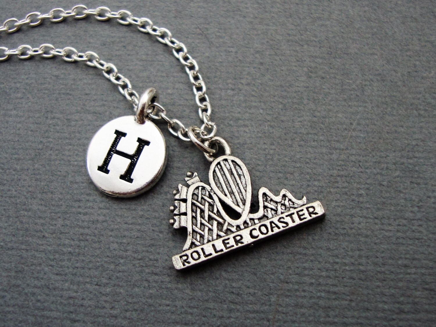 Roller Coaster Ride Necklace Carnival Ride Keychain Keyring Etsy