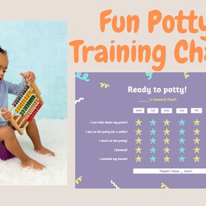 Fun Potty Chart, Printable Potty Training Reward Chart for Kids, Toddler Chart, Potty Training Chart for Boys and Girls, Instant Download