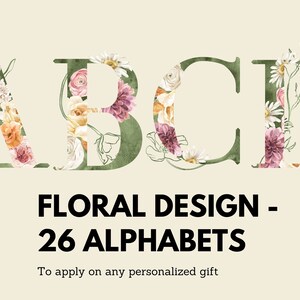 Clipart decorativo del alfabeto floral,Clipart de letras,Marco de flores,Clipart de boda,Clipart de primavera,Tarjeta de agradecimiento de invitación,Descarga instantánea