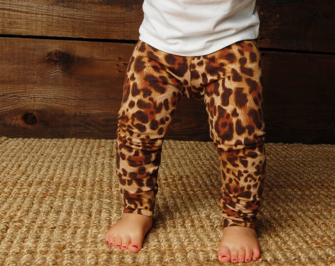 Baby and Toddler Leggings Leopard Print With Yoga Waistband | Etsy