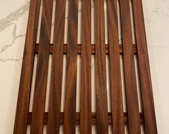Wooden dish drying rack, mahogany dish rack, drying rack, kitchen, dishes