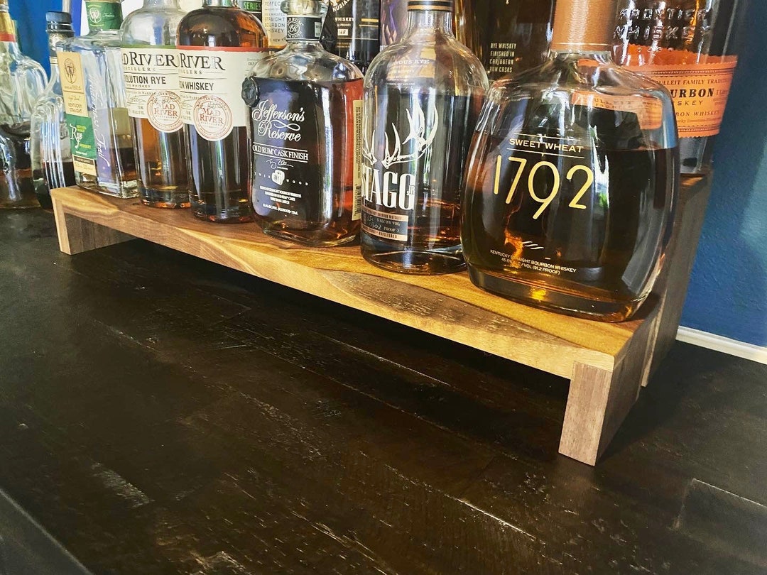 MixMaster™ 3 Tier Incremental Wooden Liquor Bottle Shelf Displays - BL