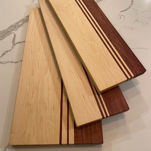 Purple Heart and Curly Maple Serving/cutting board
