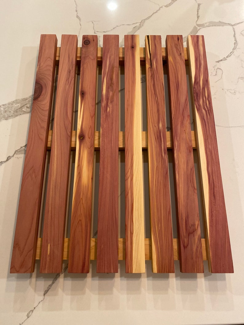 Aromatic Cedar Dish Drying Rack: Handmade Wooden Kitchen Rack - Etsy