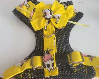 tiny dog dog harness, pet collars and bows