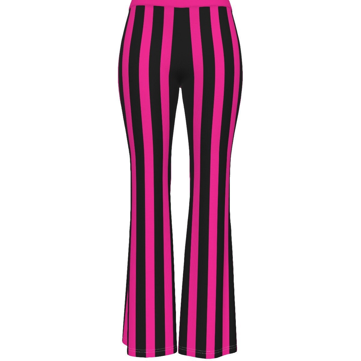 Women's Pink & Black Striped Flare Pants - Etsy Women's Pink & Black Striped Flare Pants - Etsy