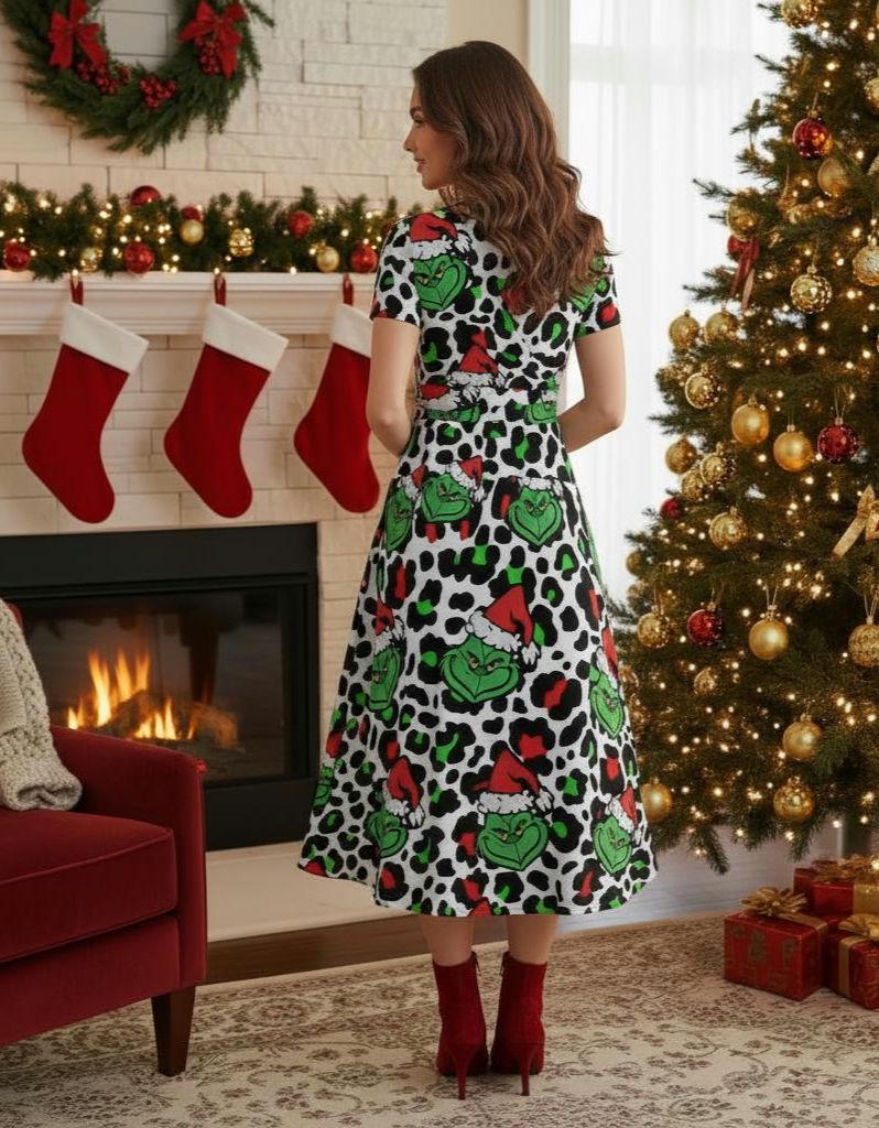 fun christmas dresses Holiday Magic Sequined Christmas Dress Green / 10Y