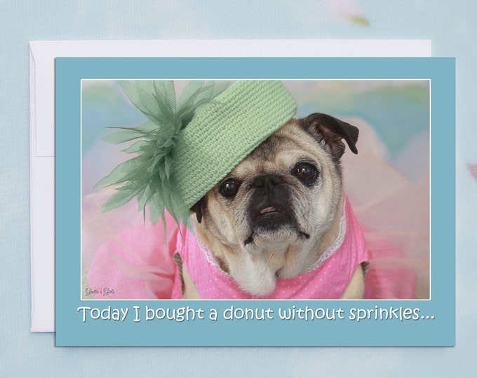 Funny Cards for Friends - Dieting Is So Hard - Funny Friendship Cards by Pugs and Kisses