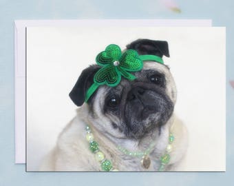 You Are the Pot of Gold - St. Patrick's Day Pug Card by Pugs and Kisses