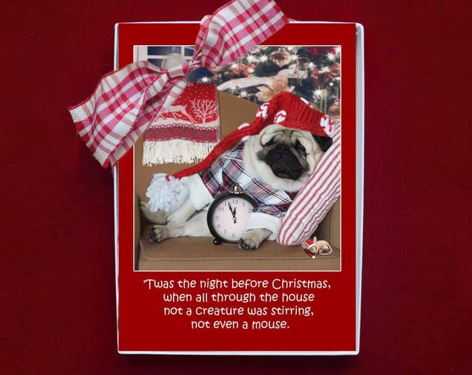BOXED HOLIDAY Cards - 'Twas the Night Before Christmas - Pug Holiday Cards - 5x7