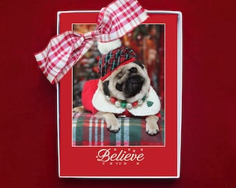 NEW! BOXED CHRISTMAS Cards - Believe in the Magic of the Season - 10 Pug Puppy cards - 5x7