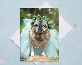 ENCOURAGEMENT CARD - Don't Ever Let Anyone Dull Your Sparkle - Pug Card Pugs and Kisses - 5x7