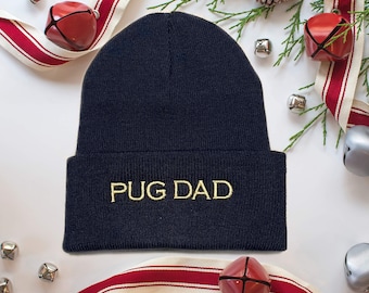 NEW! PUG DAD Beanie Hat - Pugs and Kisses