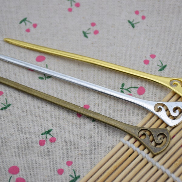 2Pieces Metal Hair Sticks,Simple Hair Sticks,Simple Hair Pins,Metal Hair Pins,Metal Hair Picks,Metal Hair Clips