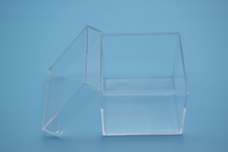 2 Square Clear Plastic Boxtransparent Ps Box With Lidclear - Etsy