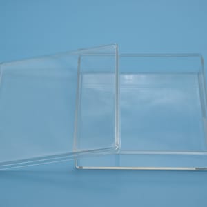2 square clear plastic box,transparent ps box with lid,clear box container,box storage,plastic cases - 95mmx95mmx25mm(height) AB93