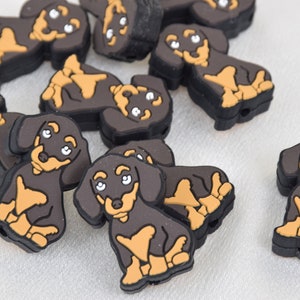 Cartoon Dog Animal Silicone Focal Beads,Animal Gifts Focus Beads,Pen Loose Beads,Charms Beads,Jewelry Accessories Beads,DIY Craft Supplies
