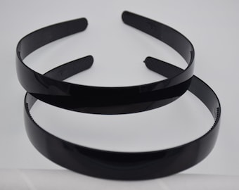 10 black plastic headband,plastic hair band,plastic hair accessories,hair extensions,beauty headband,20mm wide