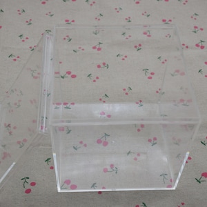 1 square clear plastic box,transparent ps box with lid,clear box container,box storage,plastic cases - 120mmx120mmx120mm(height) AB149