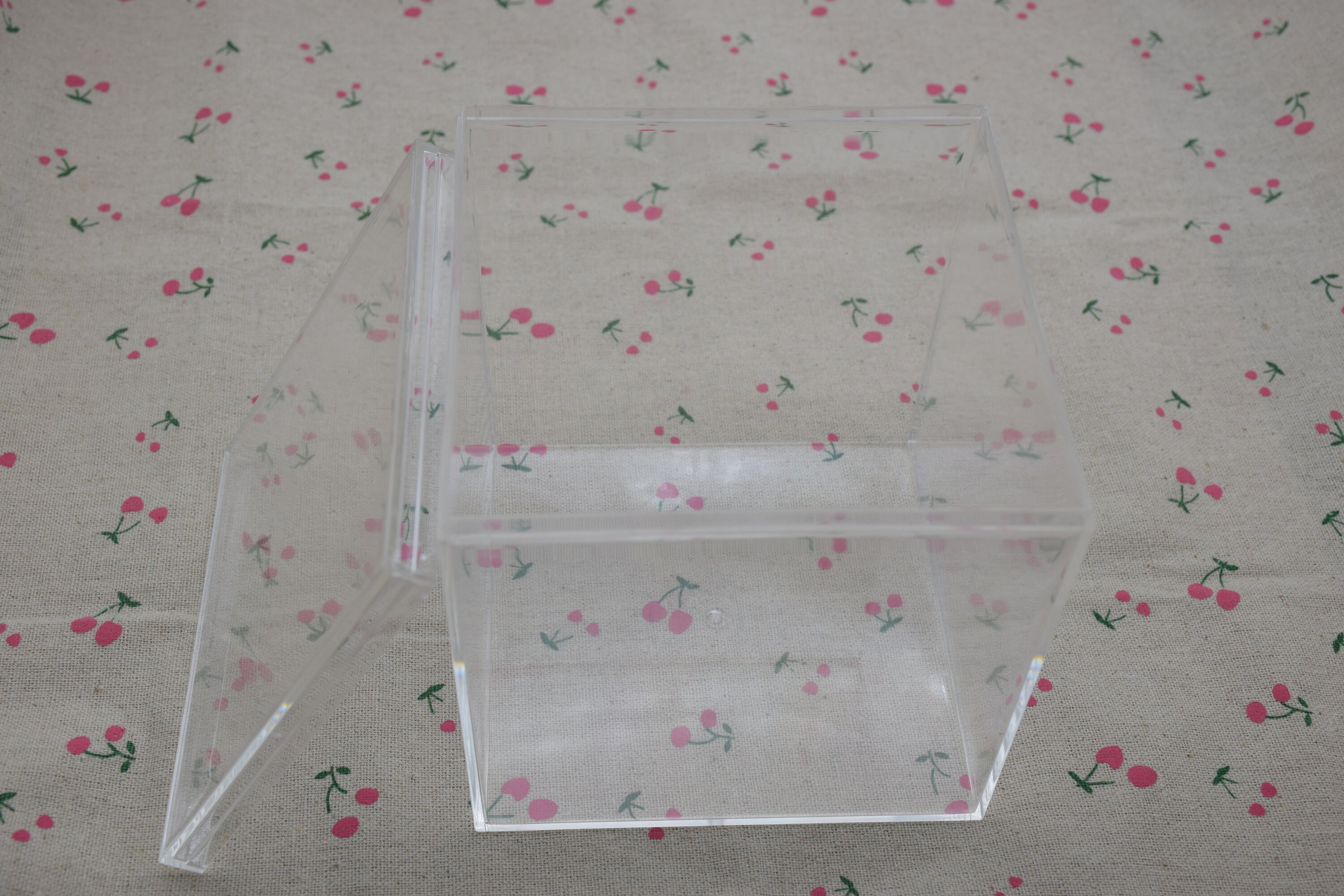 1 caja cuadrada de plástico transparente, caja ps transparente con tapa, contenedor de caja transparente, almacenamiento de cajas, cajas de plástico-1