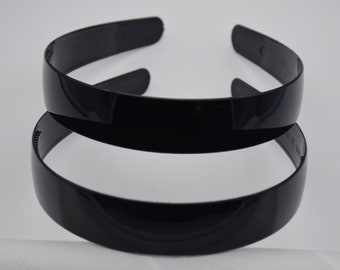 10 black plastic headband,plastic hair band,plastic hair accessories,hair extensions,beauty headband,25mm wide