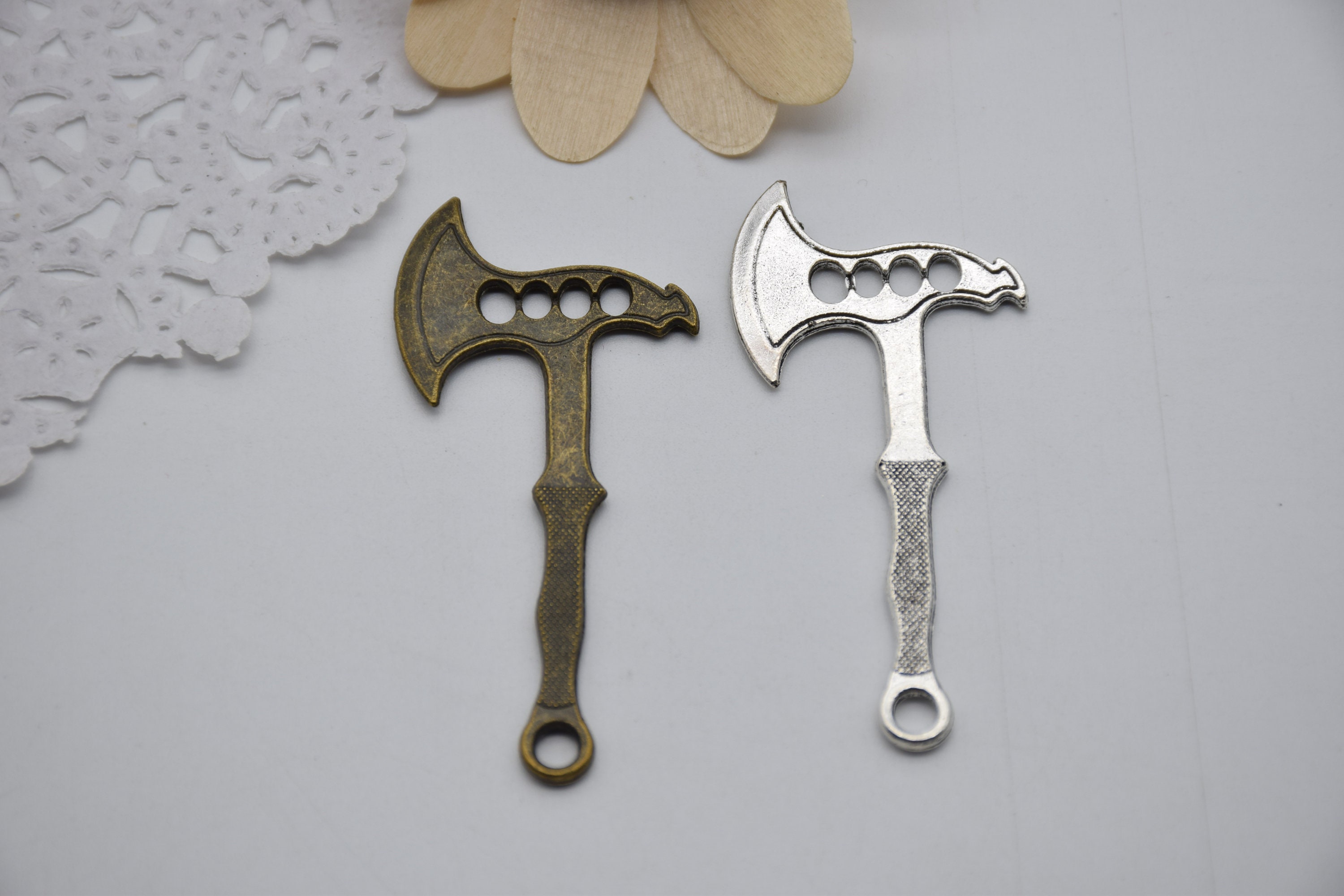 10 Pieces - Stainless Steel - Axe - Charm - Wholesale Jewelry