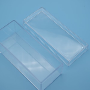 2 rectangle clear plastic box,transparent ps box with lid,clear box container,plastic cases - 120mmx50mmx50mm(height) AB112