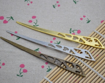 2Pieces Metalen Haar Sticks, Eenvoudige Haar Sticks, Patten Hair Pins, Pattened Hair Stick, Metal Hair Pins, Metal Hair Picks, Metal Hair Clips