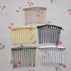 12Pieces metal hair combs,wire combs,wedding bridal combs,hair accessory,head supplies,DIY combs,4.7cmx4.0cm(12 teeth)
