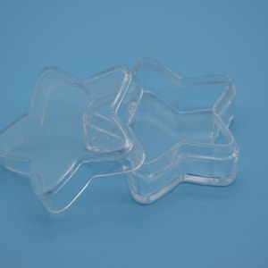 10 pentagram clear plastic box,transparent ps box with lid,clear box container,plastic cases - 40mmx40mmx17mm(height) AB46