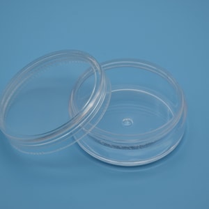 10 round clear plastic box,transparent ps box with lid,clear box container,plastic cases - 50mm(diameter)x20mm(height) AB49