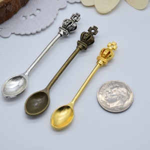 12 Löffel Anhänger,Essen Charme,Essen Charme,Suppenlöffel Charme,Foodie Charme,58 * 11 mm