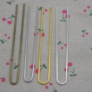 10 hair stick metal hair pin,u shaped hair pin,hair fork,hair bun holder,french hair pin,bridal hair clip,hair accessory,bobby pin,11cm