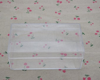 2 rectangle clear plastic box,transparent ps box with lid,clear box container,plastic cases - 130mmx70mmx50mm(height) AB123