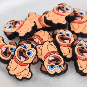 Cartoon Dog Silicone Focal Beads,Pet Animal Focus Beads,Pen Loose Beads,Charms Beads,Jewelry Accessories Beads,DIY Craft Supplies